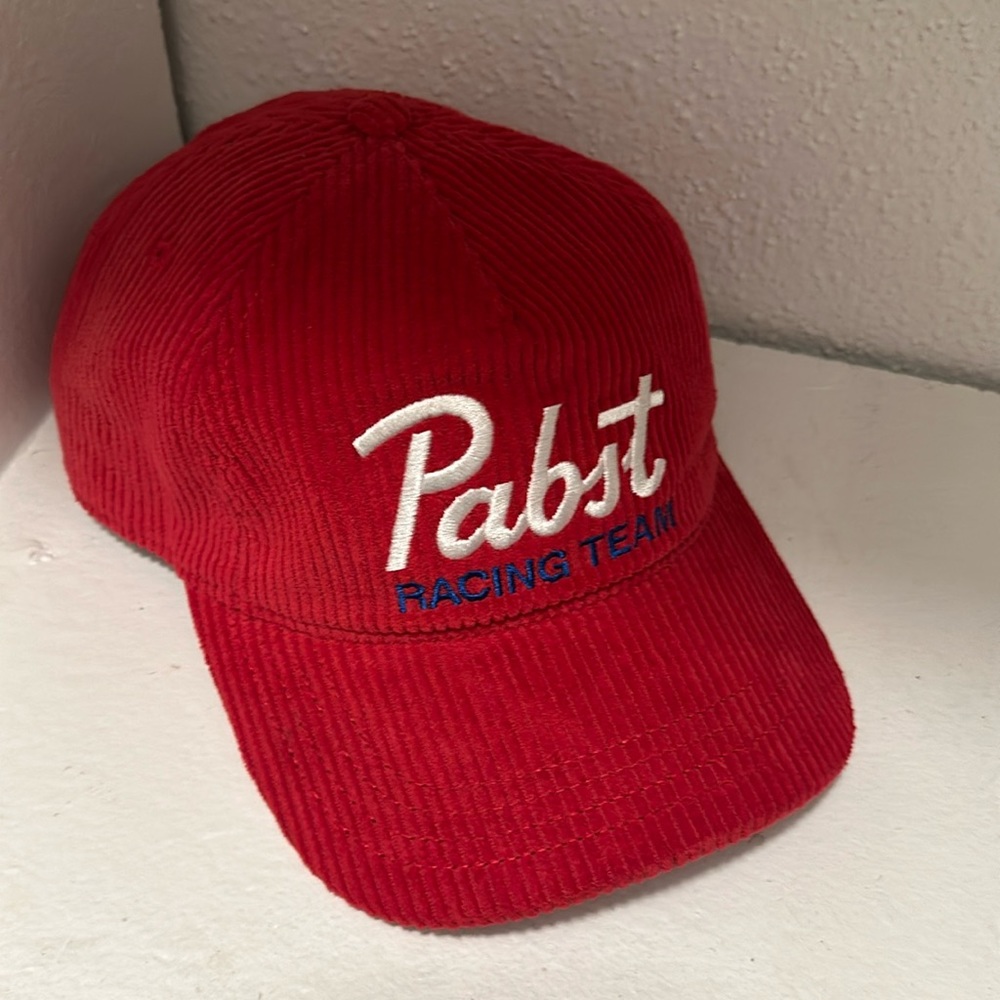 Rare red vintage corduroy hat